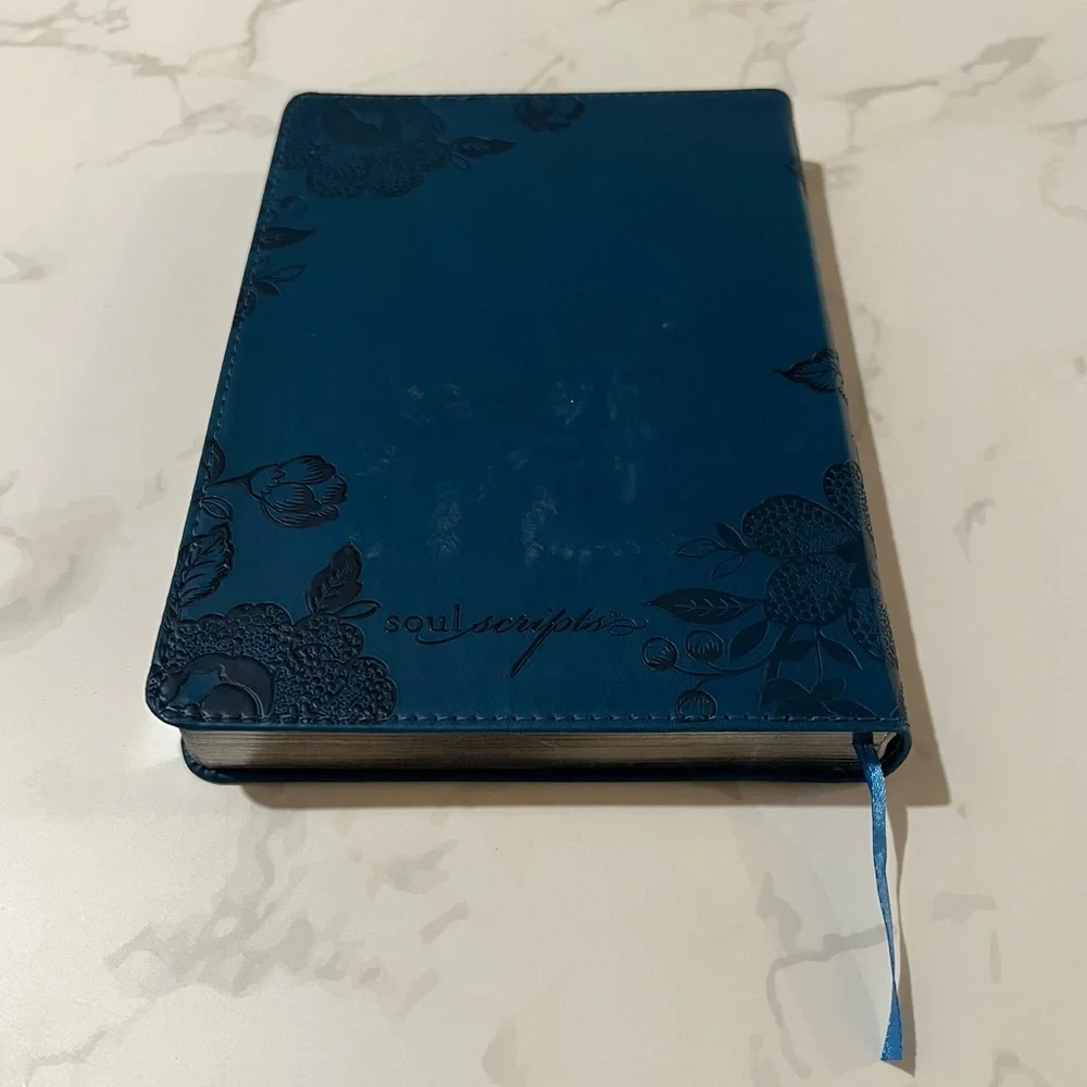 Philippians 4:13 In Christ Floral Embossed Leather Scripture Journal Notebook